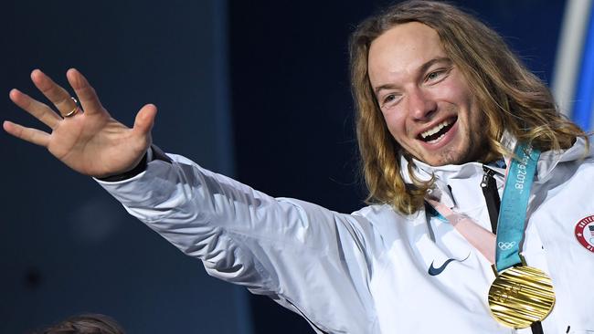 Golden boy ... David Wise with his gold medal from the men’s ski half-pipe. Photo: AFP