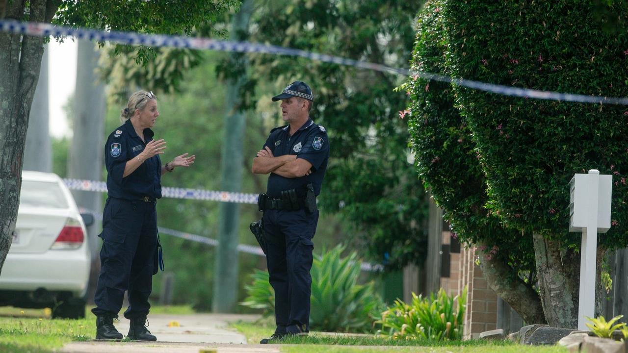 Police at the Underwood scene. Picture: NCA NewsWire/ Glenn Campbell