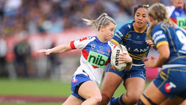 Star Hooker and local talent Emma Manzelmann is excited about the opportunity to defend their Gold Stars premiership of last season in new colours and apart of the Cutters organisation. (Photo by Mark Kolbe/Getty Images)