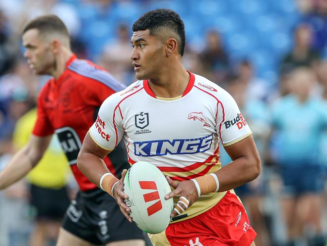 Dolphins halfback Isaiya Katoa in action during the pre-season. Picture: NRL Images