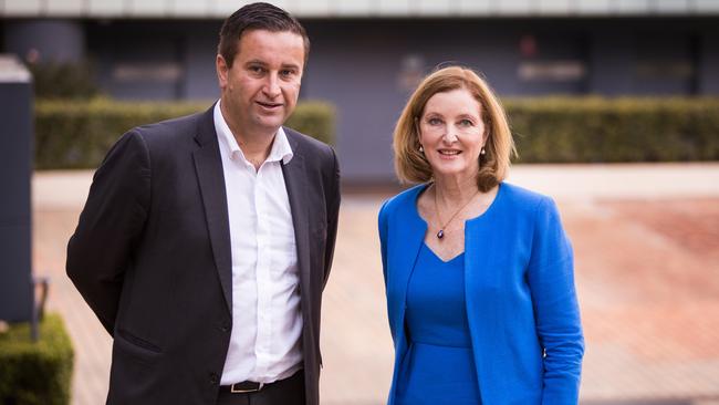 Angelo Rozos and Gail Giles-Gidney are both running for mayor in the Willoughby Council elections. Picture: Julian Andrews