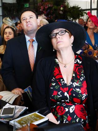 Marise Payne with partner, NSW member for Penrith Stuart Ayres. Picture: Aaron Francis.