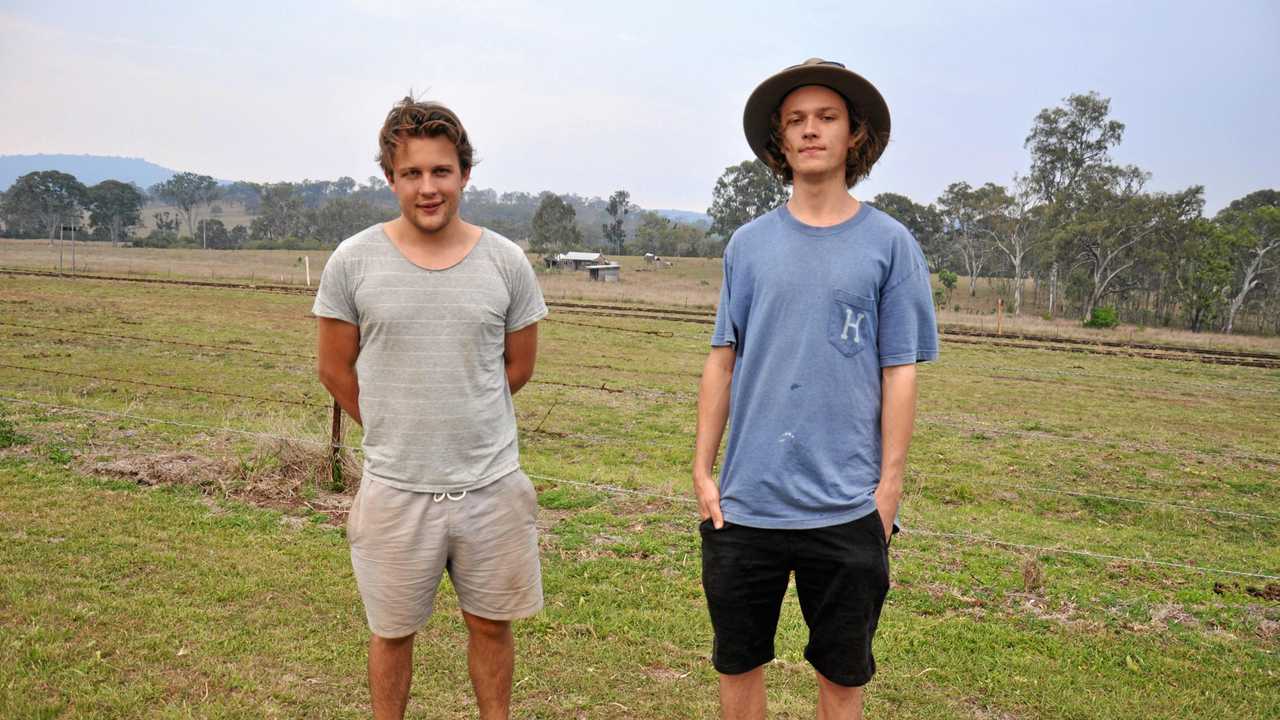 HOMEGROWN: Talented folk musicians, Broome brothers Harry & Elwood Gray, were the feature act at this weekend's Kalpowar Festival of Small Halls. Picture: Mackenzie Colahan