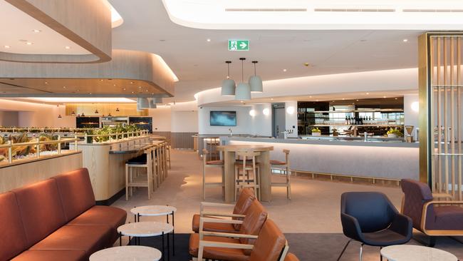 The Qantas Domestic Business Lounge in Brisbane. Picture: Supplied