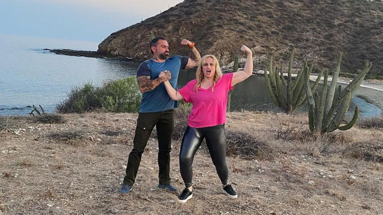 Ant Middleton with Rebel Wilson in Mexico.