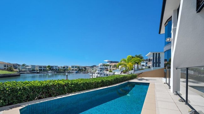 Perfect escape... 53 Royal Albert Crescent, Sovereign Islands, is listed for auction at 11am Wednesday.