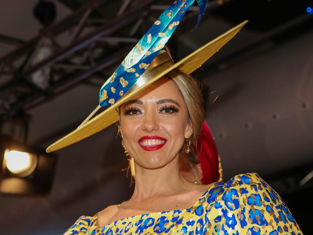 Tatiana Hoffman winner in Fashions on the Field at Bridge Toyota Ladies Day. Picture: GLENN CAMPBELL