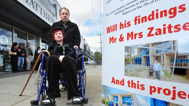 Flashback to 21012, when Lana Zaitsen and her husband Boris were protesting outside Matthew Guy’s electorate office.