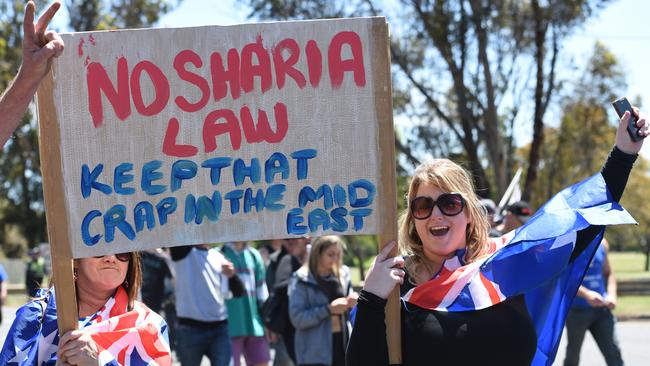 Since when was the Government planning on introducing Sharia law? That’s new to us. Picture: AAP Image/Tracey Nearmy