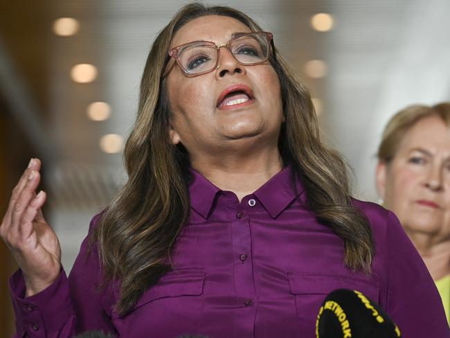 CANBERRA, AUSTRALIA, Newswire Photos. MAY 30, 2023: Deputy Leader of the Australian Greens, Senator Mehreen Faruqi holds a press conference at Parliament House in Canberra. Picture: NCA NewsWire / Martin Ollman