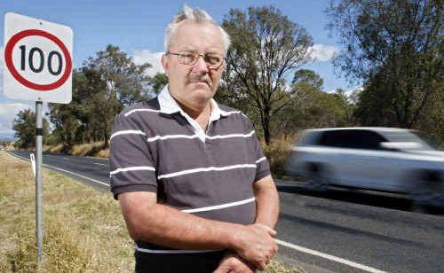 Laidley paramedic and local Ross Breckenridge wants the speed reduced and fewer speed signs on the Laidley-Plainland Road. . Picture: Sarah Harvey