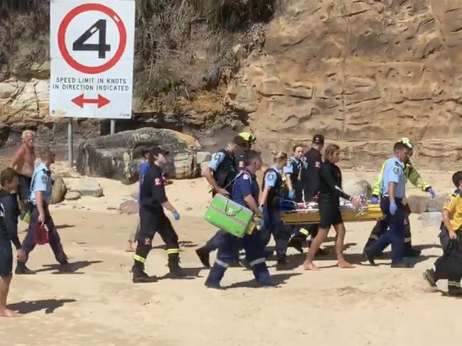 Ms Zang was rushed to hospital after being bitten at Gunyah Beach.