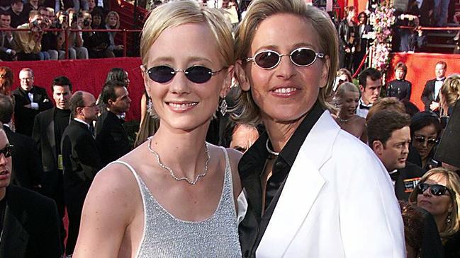 Heche and DeGeneres at the 1999 Oscars. The pair were Hollywood’s most high-profile gay couple in the late ’90s.