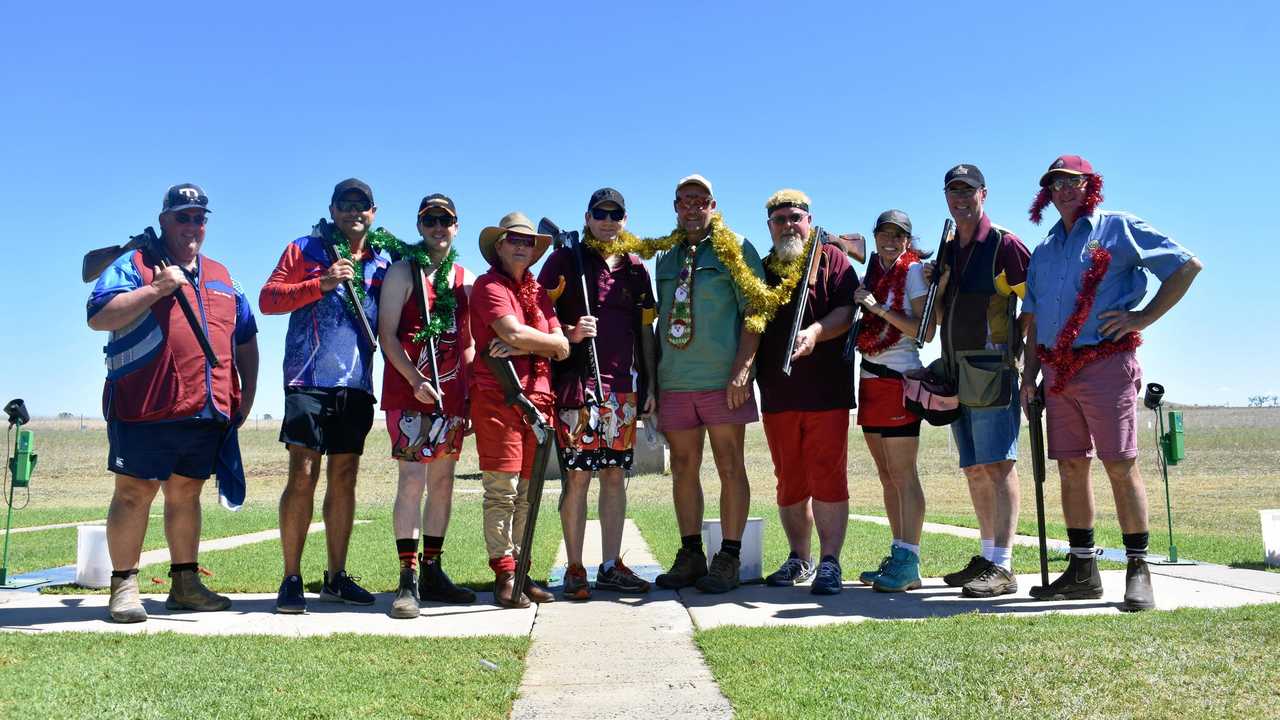 GO TEAM: Roma's sharp shooters got in to the festive spirit at the club's final event for the year. Picture: Jorja McDonnell