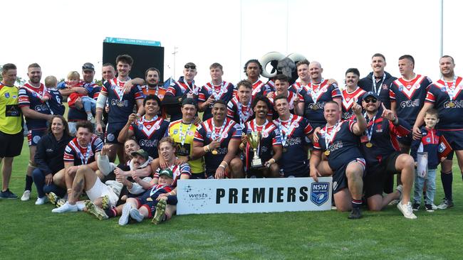 Reserve grade premiers, the Camden Rams after their 22-20 grand final win over Oakdale. Picture Warren Gannon Photography