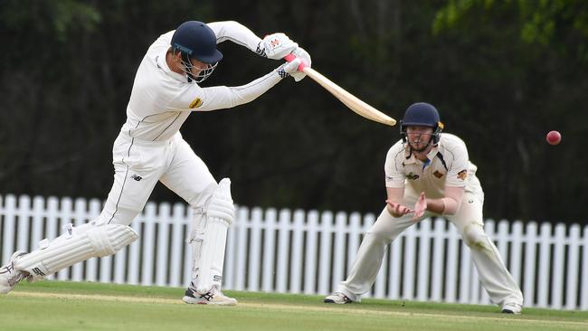 Valley batsman Tim Agapow Fourth grade: Norths v Valley Saturday March 25, 2023. Picture, John Gass