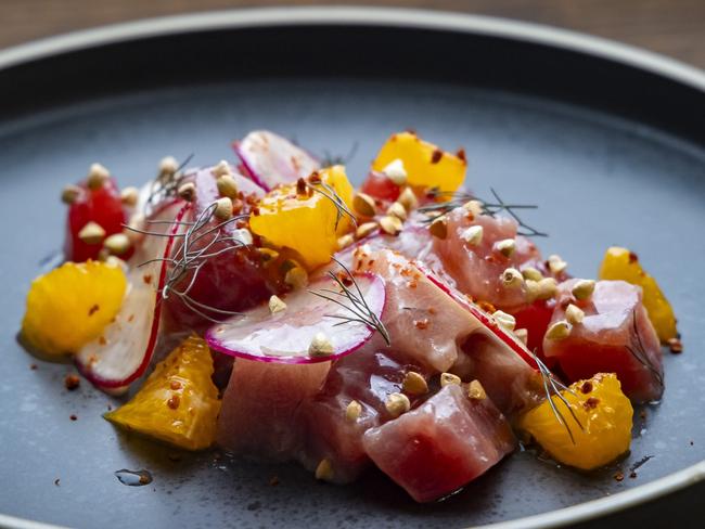 Reed House restaurant review.The Raw Tuna.Picture by Wayne Taylor 2nd October 2024