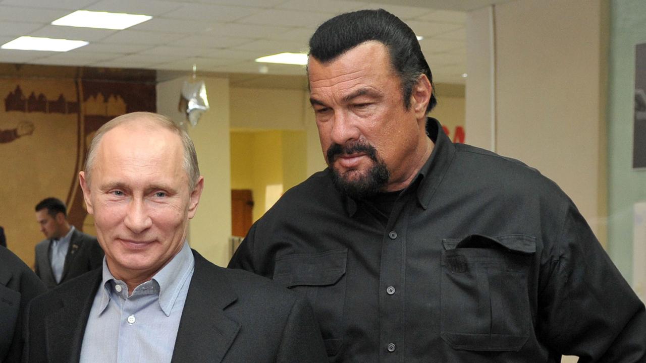 Steven Seagal defended Russia leadership for its annexation of Crimea in 2014, calling Putin ‘one of the great living world leaders’. Picture: AFP/Ria-Novosti/Alexei Nikolsky