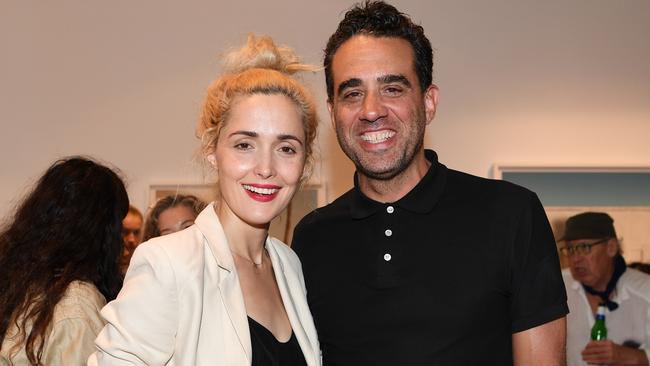 Actors Rose Byrne and Bobby Cannavale at her brother George Byrne's exhibition opening Post Truth at the Olsen Gallery in Sydney. Daily Telegraph/Tracey Nearmy