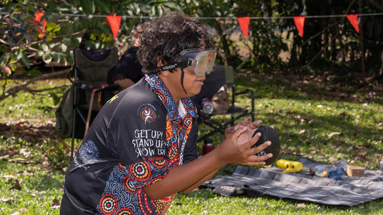 Noah Hale at the Charles Darwin University Darwin NAIDOC Family Fun Day at University Pirates Rugby Union Oval, Casuarina. Picture: Pema Tamang Pakhrin