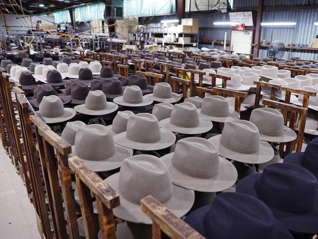 The Akubra workshop floor Kempsey, where the Keirs said a tearful goodbye to their 100+ staff this week. Picture: Sam Ruttyn