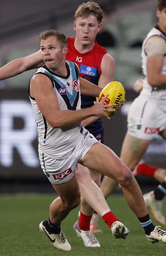 Dan Houston in action against Melbourne last year. Picture: Darrian Traynor/AFL Photos