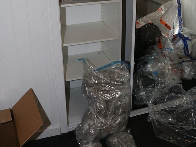 Drug bust at inner Brisbane home lands 25-year-old in lock up. Picture: Queensland Police Service