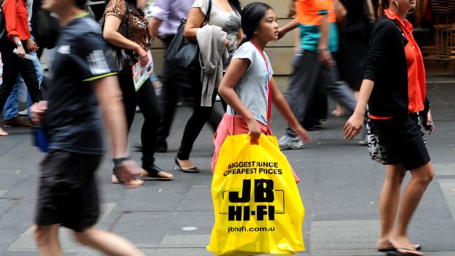 JB Hi-Fi has upped its promotions in a likely attempt to grab some of the extra income generated for consumers by the July 1 tax cuts. Picture: Dan Himbrechts/AAP