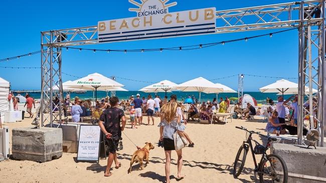5/23
Exchange Beach Club
Who needs to travel to the Mediterranean when there's the perfect slice of beach club life right here in Port Melbourne? The summer pop-up Exchange Beach Club offers bottomless brunches, happy hours and pilates sessions, plus it's pet friendly (there's even a dog treats menu).
