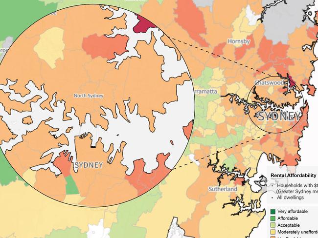 Sydney has long been Australia's most expensive place to rent, but things are decling even further.