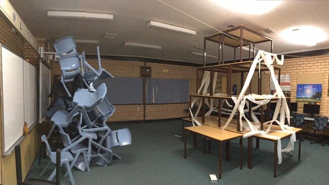 Students are vandalising schools in their final week of education.