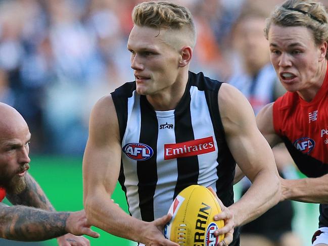 AFL: Round 4 Collingwood v Melbourne Adam Treloar Picture:Wayne Ludbey