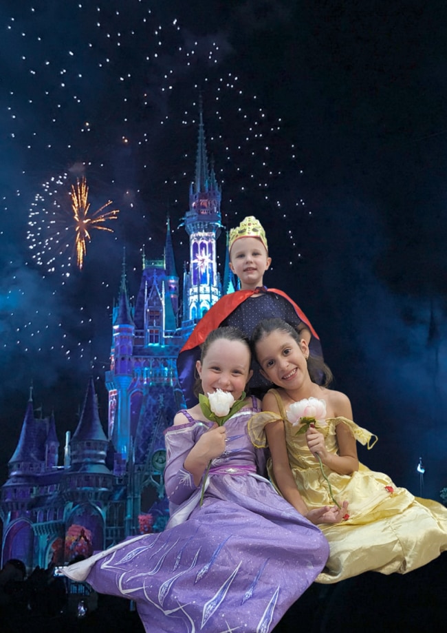 Sophie Thompson (left), Violet Wharam (right) and Nathan Thompson are all set for the Darwin Chorale's Disney in Concert which opens tomorrow night.