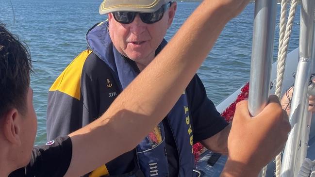 The Caloundra Coast Guard has pleaded with parents to talk to their children about the dangers of crossing the Bribie Bar.