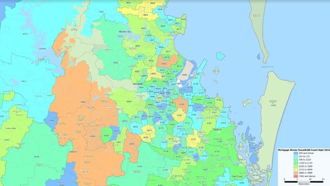 Mortgage stress by postcode. Source: Digital Finance Analytics