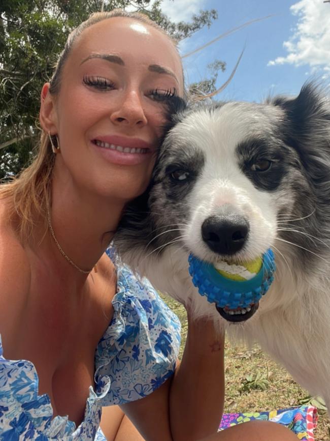 Elizabeth Branagan with her Border Collie Jude. Picture: Supplied