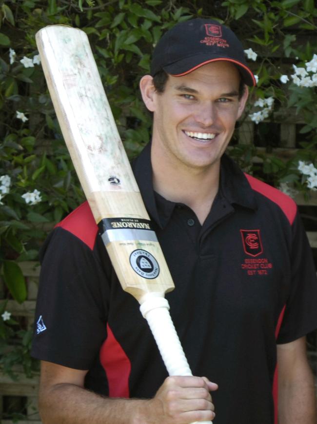 Clint McKay poses in his Essendon colours back in 2007.