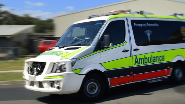 A critical care paramedic is en route to a Tin Can Bay crash between a motorbike and car.