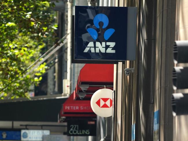 MELBOURNE AUSTRALIA - NewsWire Photos MARCH 8, 2024: Generic photos of the ANZ Bank logo in Melbourne.Picture: NCA NewsWire / Luis Enrique Ascui