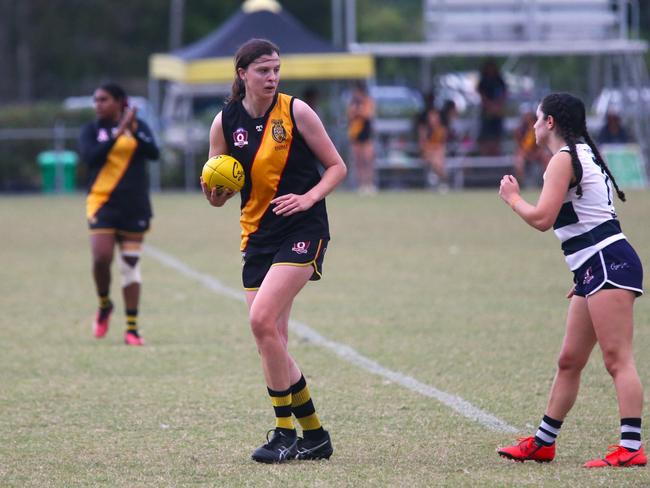 Pictured: Hannah Hillman, North Cairns Tigers women's v Port Douglas Crocs women's. AFLW Cairns Round 16. Photo: Gyan-Reece Rocha