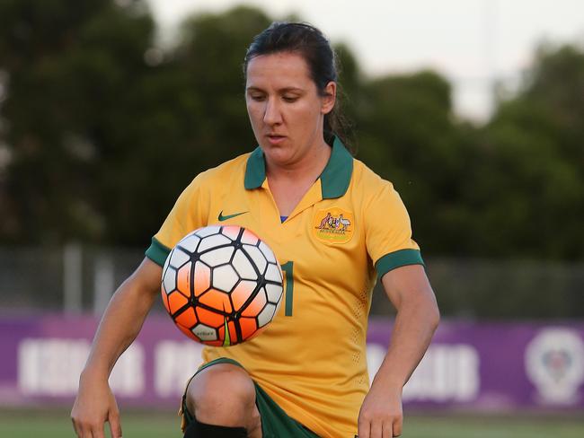 Matildas captain Lisa De Vanna. She has just returned to Melbourne after the Matildas qualified for the Olympics in Rio. Picture Yuri Kouzmin