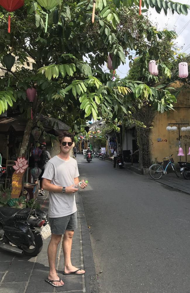 Blair, 24, was travelling through Vietnam when he fell victim to a ‘typical tourist scam’. Picture: Supplied