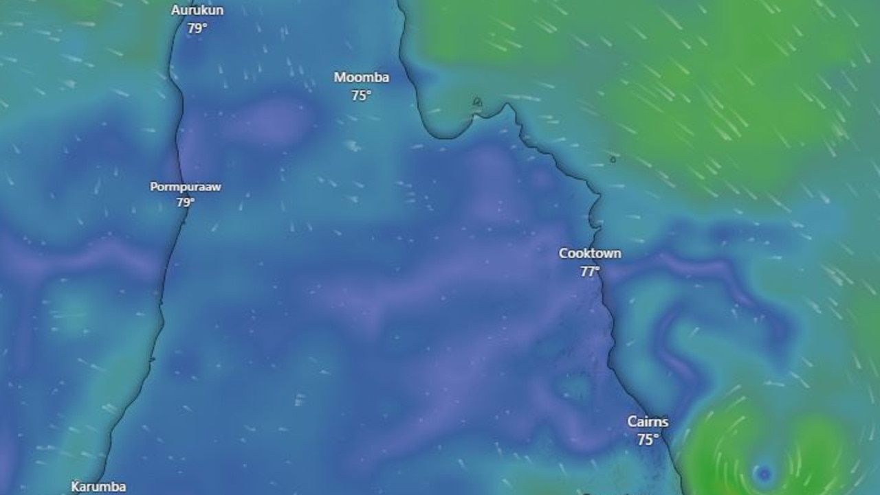 Where tropical low is expected to track