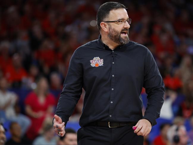 Adam Forde said ‘it’s a ridiculous statement’ to assume that he would stand players down following the Adelaide 36ers loss. (Photo by James Worsfold/Getty Images)