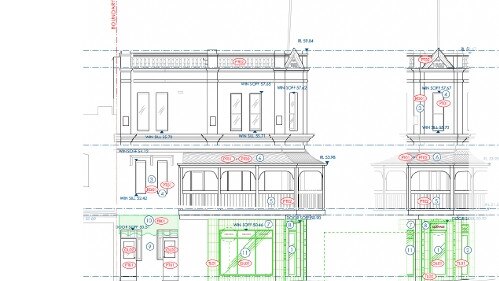 Architects drawings of the proposed Alemais boutique at the Village Inn site. Picture: Woollahra Council.