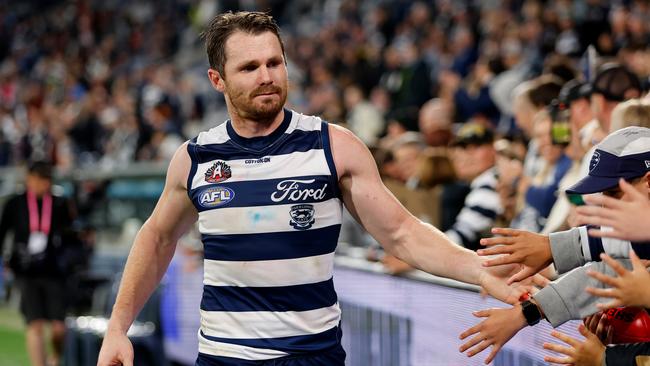 Geelong captain Patrick Dangerfield has a radical idea to make the new Tasmanian team competitive. Picture: Dylan Burns/AFL Photos via Getty Images