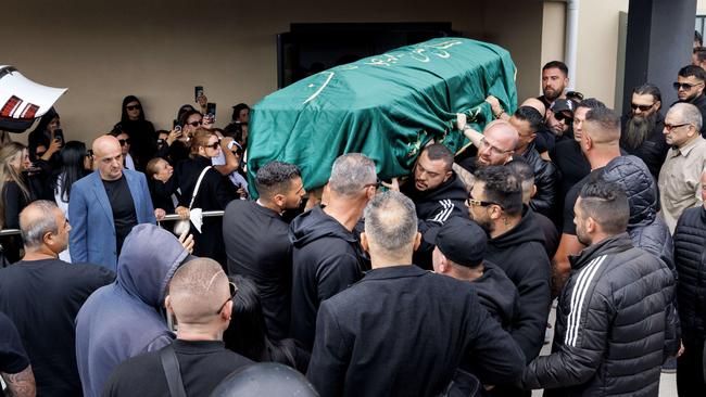 The funeral took place at a mosque in Melbourne’s northern suburbs. Picture: NewsWire / David Geraghty