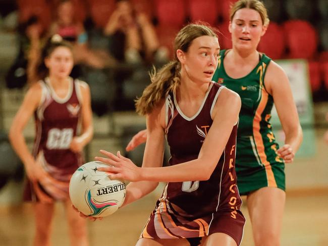 Tracy Village Falcons’ Emma Noblett has been named in the under-17s NT squad. Picture: Glenn Campbell