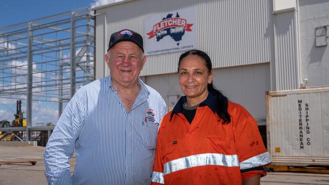 Roger Fletcher with daughter Mellissa at Fletcher International.