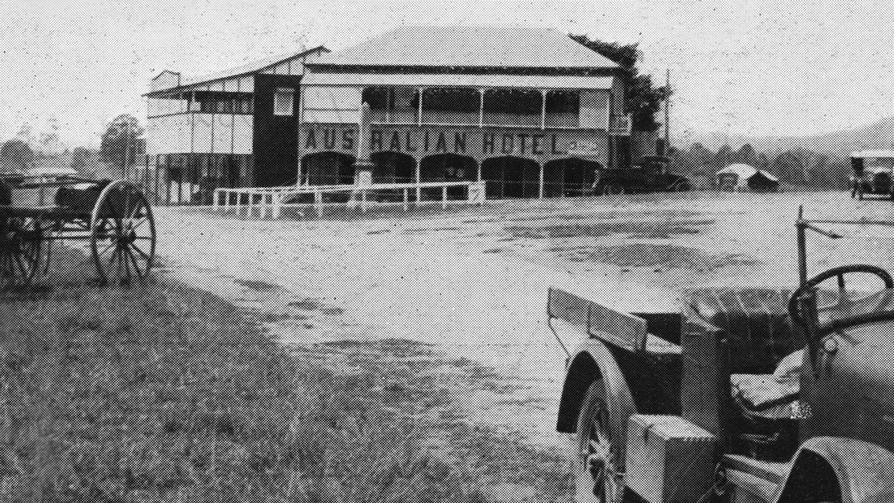 The Yandina Hotel, pictured in 1932 when it was the Australian Hotel.